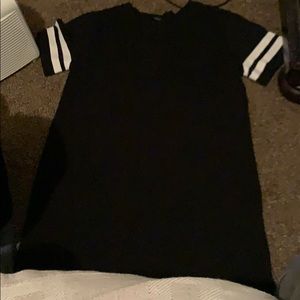 Plain black t-shirt dress